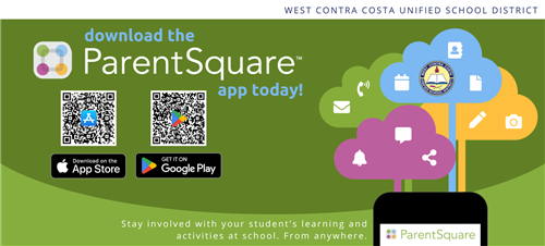 download the Parent Square app- iOS and Android